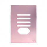 Placa p/ 4 Interruptores + tomada 4x2 (especial) - Novara Glass Ouro Rose